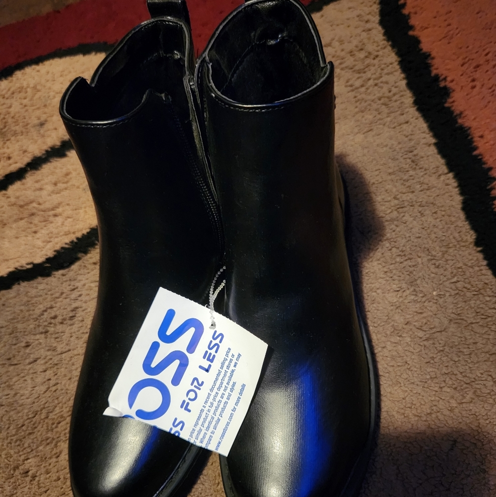 Black rivet boots